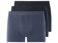 Majtki męskie - LIVERGY® Bokserki męskie z bawełny, 3 pary (8/XXL, Granatowy/niebieski) - miniaturka - grafika 1