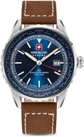 Zegarki męskie - Zegarek męski SWISS MILITARY SMWGB0003202 niebieski sportowy do pływania - miniaturka - grafika 1