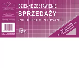 Michalczyk&Prokop DRUK DZIENNE ZEST SPRZED NIEUDOKUM 1/3A4 MP R03- 31489-uniw - Druki akcydensowe - miniaturka - grafika 1