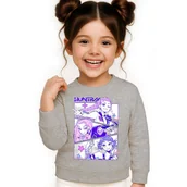 Bluzy dla dziewczynek - BLUZA DZIECIĘCA K-POPOWE ŁOWCZYNIE DEMONÓW HUNTRIX 122-128 BAWEŁNIANA - miniaturka - grafika 1