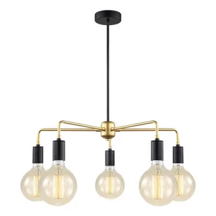 Italux MALENE MDM3386/5 BK+GD lampa wisząca złota MDM3386/5 BK+GD - Lampy sufitowe - miniaturka - grafika 1