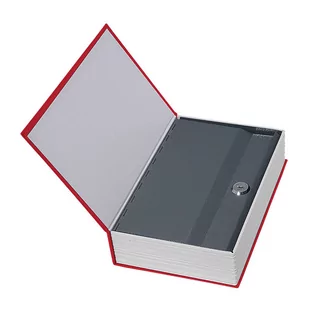 Sejf książka, metalowa kasetka BOOKCASE, czerwony - Sejfy i kasy pancerne - miniaturka - grafika 3