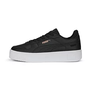 PUMA Damskie trampki uliczne Carina, Puma czarne różowe złoto Puma biały, 39 EU - Trampki damskie - miniaturka - grafika 1