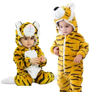 Piżama Onesie Kostium Przebranie Śpiochy Tygrysek Niemowlę 110: 90-95 cm - Stroje karnawałowe - miniaturka - grafika 1