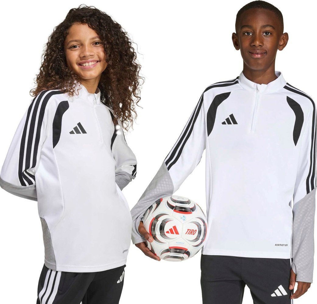 Adidas Bluza dla dzieci adidas Tiro 26 Competition Training Top biało-szara KA7577 128cm
