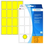 Etykiety do drukarek - Herma Vielzwecketiketten gelb 25x40 mm Papier matt 512 St. - 2451 - miniaturka - grafika 1