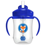 Kubki dla dzieci - Dr Brown's Kubek pierwsza słomka 270ml niebieski 6m+ - miniaturka - grafika 1