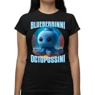Koszulki i topy damskie - Blueberrinni Octopussini - Italian Brainrot - ośmiornica borówka - damska koszulka na prezent - miniaturka - grafika 1