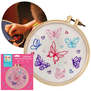 Wow Box - Motyle Zestaw do haftowania, zestaw kreatywny 8+ - Pasmanteria - miniaturka - grafika 1