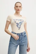 Koszulki sportowe damskie - Guess t-shirt LEO damski kolor pomarańczowy W4YI15 J1314 - miniaturka - grafika 1