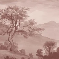 Fototapety - Fototapeta włoski krajobraz czerwonobrąz - 4 x 2.79 m - ESTAHOME - miniaturka - grafika 1