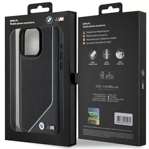 BMW BMHMP15X23PUCPK iPhone 15 Pro Max 6.7" czarny/black hardcase Perforated Twisted Line MagSafe - Etui i futerały do telefonów - miniaturka - grafika 2