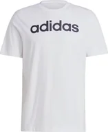 Koszulki męskie - Koszulka męska adidas Essentials Single Jersey Linear Embroidered Logo Tee biała IC9276-S - miniaturka - grafika 1