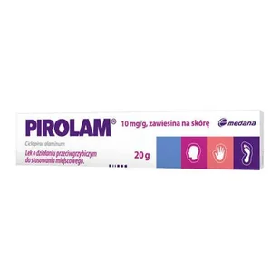 Medana PHARMA SPÓŁKA AKCYJNA Pirolam 10mg/g zawiesina przeciwgrzybicza na skórę 20 g 6098501 - Suplementy diety Medana PHARMA SPÓŁKA AKCYJNA Pirolam 10mg/g zawiesina przeciwgrzybicza na skórę 20 g 6098501 - Suplementy diety - miniaturka - grafika 1