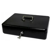 Kłódki - Bardzo Duża Kasetka Na Pieniądze Bilon Klucze 370X280X90 Czarna Verotech - miniaturka - grafika 1