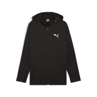 Kurtki męskie - Męska rozpinana bluza z kapturem EVOSTRIPE PUMA Black - miniaturka - grafika 1