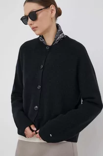 Swetry damskie - Tommy Hilfiger kardigan wełniany kolor czarny lekki - grafika 1