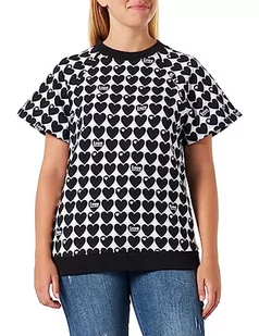 Love Moschino Damska bluza z krótkim rękawem, niebieska fuksja, 44, Niebieski fuksja - Bluzy damskie - miniaturka - grafika 1