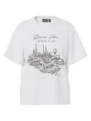 Koszulki i topy damskie - Pieces Koszulka w kolorze białym - miniaturka - grafika 1