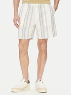 Spodenki męskie - Tommy Hilfiger Szorty materiałowe DM0DM21948 Écru Regular Fit - miniaturka - grafika 1