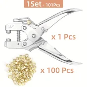 Pasmanteria - TEMU 1 Zestaw Narzędzi Do Instalacji Oczek Lewiatyn Metalowy Otwór Powietrza Spinki Narzędzia Do Przycięcia Przycisków Akcesoria Do Przyczep - miniaturka - grafika 1