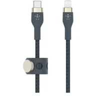 Kable USB - Belkin Kabel USB Typ-C Lightning Braided Silicone 1m Niebieski - miniaturka - grafika 1