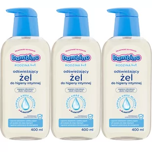 Bambino Rodzina, Odświeżający żel do higieny intymnej, 3x400 ml - Żele do higieny intymnej - miniaturka - grafika 1