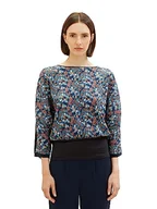 Koszulki i topy damskie - TOM TAILOR T-shirt damski, 32370 - granatowy mały Tie Dye Floral, M - miniaturka - grafika 1