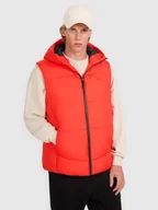 Kurtki męskie - 4F Bezrękawnik puchowy z wypełnieniem syntetycznym męski - czerwony S - miniaturka - grafika 1