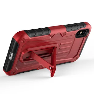Zizo Heavy Duty Armor Case Pancerne etui iPhone X z podstawką + uchwyt do paska (Red/Black) - Etui i futerały do telefonów - miniaturka - grafika 4