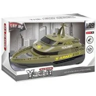 Samochody i pojazdy dla dzieci - Łódka wojskowa  na baterie światło i dźwięk Adar - miniaturka - grafika 1