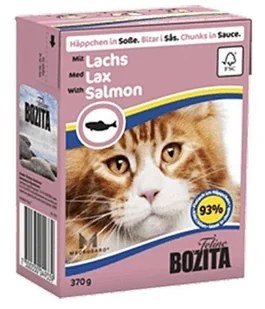 Bozita z Łososiem kawałki w sosie Kartonik 370g 3942 - Mokra karma dla kotów - miniaturka - grafika 5