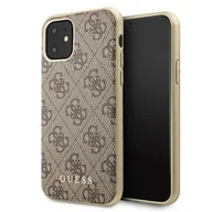 Etui i futerały do telefonów - Guess 4G Charms Collection etui do iPhone 11 brązowy GUHCN61G4GB - miniaturka - grafika 1