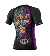Koszulki sportowe damskie - Octagon Rashguard damski PREMIUM Fighting Family - miniaturka - grafika 1