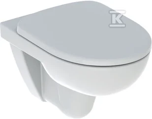 Zestaw wiszącej miski WC Selnova lejowa, B36 cm, H38 cm, T53 cm, z deską sedesową, mocowanie od dołu - Miski WC - miniaturka - grafika 1