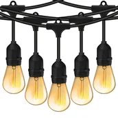 Lampy ogrodowe - Girlanda Ogrodowa Zewnętrzna MALUS Łańcuch Świetlny 20m 20xE27 + Żarówki LED 1,3W 2200K Lumiled - miniaturka - grafika 1