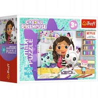 Zabawki interaktywne dla dzieci - Puzzle 20 MiniMaxi Koci Domek Gabi 20 elementów 3+ Trefl 21156 - miniaturka - grafika 1