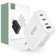 Ładowarki do telefonów - Ładowarka sieciowa Tech-protect nc100w-gan 4-port network charger PD100w/QC3.0 white - miniaturka - grafika 1