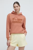 Bluzy damskie - Marmot bluza dresowa Coastal kolor pomarańczowy z kapturem z nadrukiem - miniaturka - grafika 1