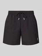 Kąpielówki męskie - Spodenki kąpielowe o kroju regular fit z nadrukiem z logo - miniaturka - grafika 1