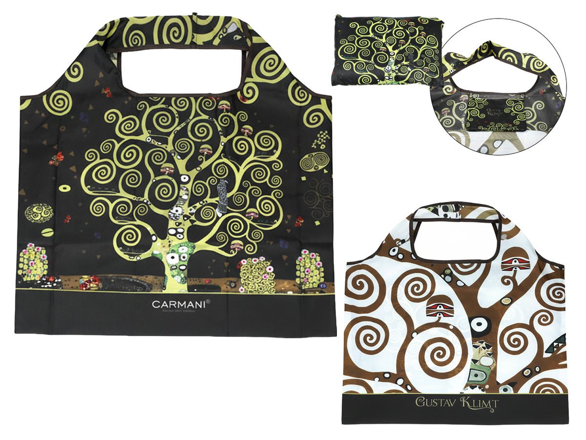 Torba na ramię, składana - G. Klimt, Drzewo życia (CARMANI)