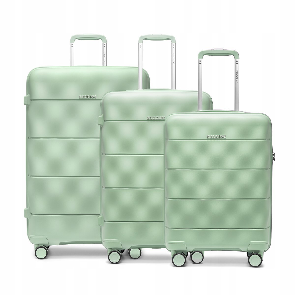 PUCCINI Zestaw Komplet WALIZEK Podróżnych Polipropylen Twarde 3w1 PP026-5C