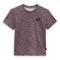 Koszulki i topy damskie - Vans Damska koszulka Chrysanthecheetah SS Crew, muchomor, XL, Muchomor, XL - miniaturka - grafika 1