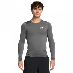 Męski longsleeve treningowy Under Armour UA Hg Armour Comp Ls - szary - UNDER ARMOUR - Koszulki sportowe męskie - miniaturka - grafika 1