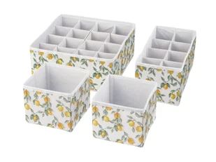 LIVARNO home Zestaw 4 organizerów do szuflad (Biały/żółty) - Pudła i pojemniki do przechowywania - miniaturka - grafika 1