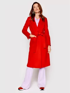 Płaszcze damskie - MAX&Co Płaszcz wełniany Runaway 40119722 Czerwony Regular Fit - grafika 1