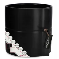 Donice - Osłonka na kwiaty ceramiczna 13 cm, czarna - miniaturka - grafika 1