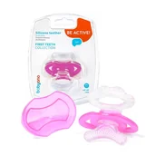 Gryzaki dla dzieci - Babyono Silikonowy Gryzak Do Schładzania W Lodówce Na Ząbkowanie 3m+ - miniaturka - grafika 1