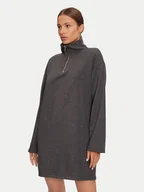 Sukienki - Pieces Sukienka dzianinowa 17152929 Szary Loose Fit - miniaturka - grafika 1