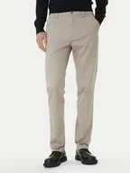 Spodnie męskie - Calvin Klein Chinosy LV040EM633 Beżowy Slim Fit - miniaturka - grafika 1